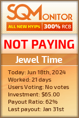 Jewel Time HYIP Status Button