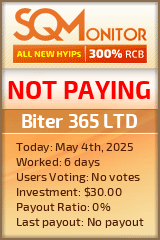 Biter 365 LTD HYIP Status Button