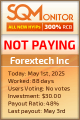 Forextech Inc HYIP Status Button