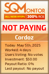 Cordoz HYIP Status Button