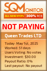 Queen Trades LTD HYIP Status Button