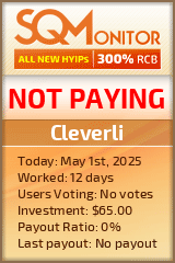 Cleverli HYIP Status Button