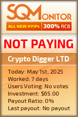 Crypto Digger LTD HYIP Status Button