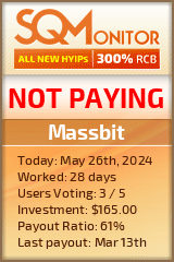 Massbit HYIP Status Button