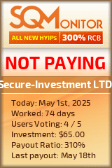 Secure-Investment LTD HYIP Status Button