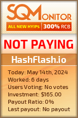 HashFlash.io HYIP Status Button