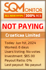 Croaticaa Limited HYIP Status Button