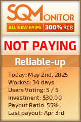 Reliable-up HYIP Status Button