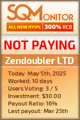 Zendoubler LTD HYIP Status Button