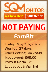 EarnBit Project Status Button