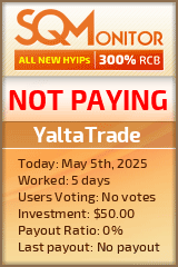 YaltaTrade HYIP Status Button