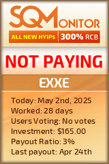 EXXE HYIP Status Button