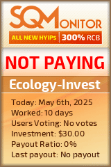 Ecology-Invest HYIP Status Button