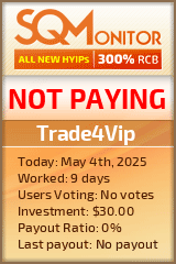 Trade4Vip HYIP Status Button