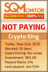 Crypto King HYIP Status Button