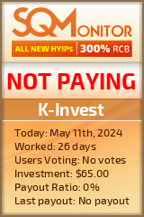 K-Invest HYIP Status Button