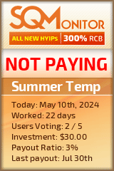 Summer Temp HYIP Status Button