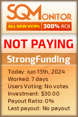 StrongFunding HYIP Status Button