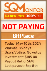 BitPlace HYIP Status Button