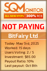 BitFairy Ltd HYIP Status Button