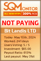 Bit Landis LTD HYIP Status Button