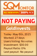 GoldInvests HYIP Status Button