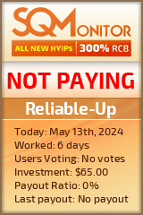 Reliable-Up HYIP Status Button