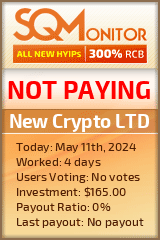 New Crypto LTD HYIP Status Button