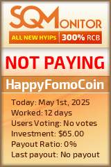 HappyFomoCoin Project Status Button