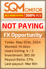 FX Opportunity HYIP Status Button