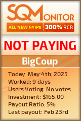 BigCoup HYIP Status Button