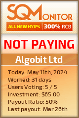 Algobit Ltd HYIP Status Button