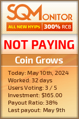 Coin Grows HYIP Status Button
