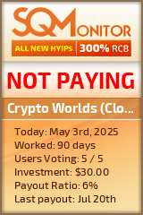 Crypto Worlds (Cloak Invest) Project Status Button