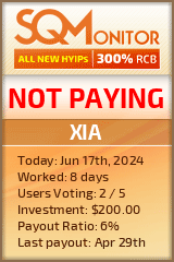 XIA HYIP Status Button