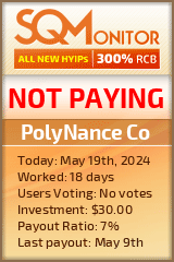 PolyNance Co HYIP Status Button