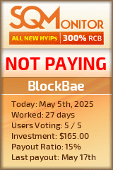 BlockBae HYIP Status Button