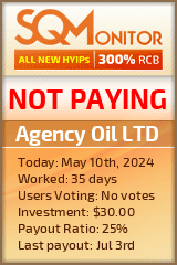 Agency Oil LTD HYIP Status Button
