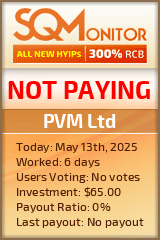 PVM Ltd HYIP Status Button