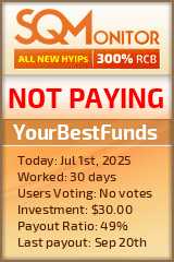 YourBestFunds HYIP Status Button