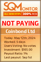 Coinbond Ltd HYIP Status Button
