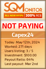 Capex24 HYIP Status Button