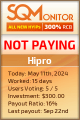 Hipro HYIP Status Button