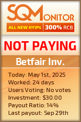 Betfair Inv. HYIP Status Button