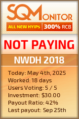 NWDH 2018 HYIP Status Button