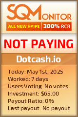 Dotcash.io HYIP Status Button