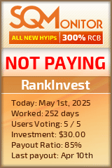 RankInvest Project Status Button