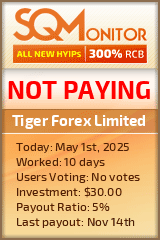 Tiger Forex Limited HYIP Status Button