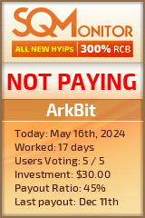 ArkBit HYIP Status Button