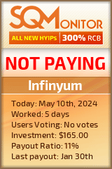 Infinyum HYIP Status Button
